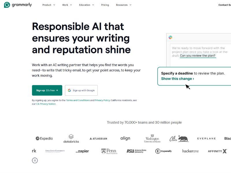 Grammarly plagiarism checker